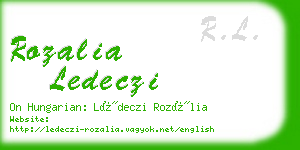 rozalia ledeczi business card